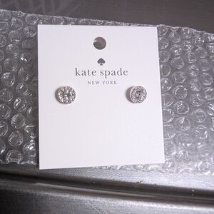 Kate Spade Silver Glitter Stud Earrings